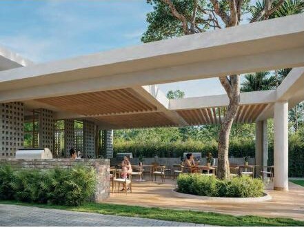 Zona de BBQ y gazebo